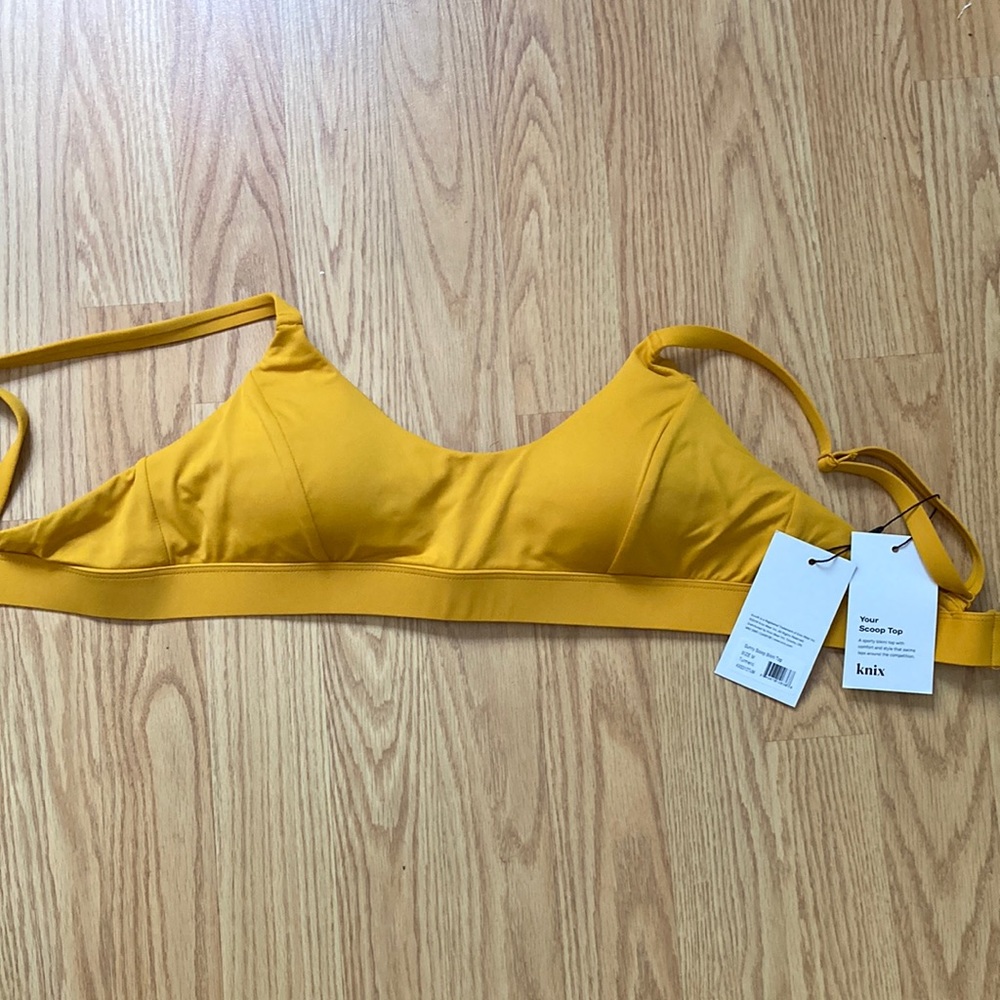 Knix scoop bikini top turmeric M brand new with packaging